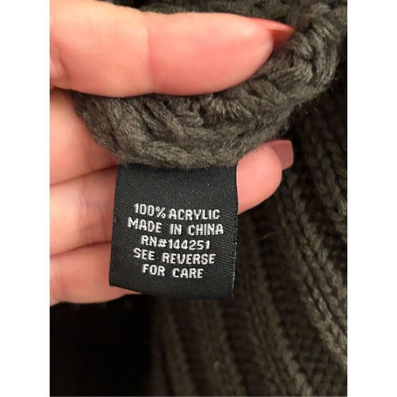 Moon & Madison Dolman Sleeve Oversized Chunky Sweater size S Olive Green - Picture 4 of 6